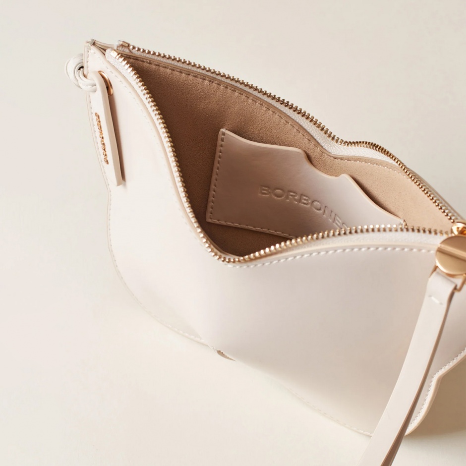 BORBONESE Poșetă damă bej Borboleta Mini - vezi 4