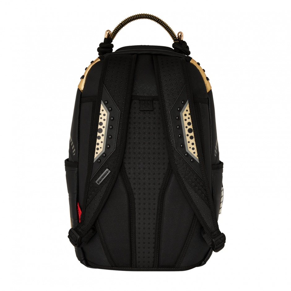 SPRAYGROUND Rucsac AI WONDERLAND GOLD AND BLACK - vezi 3