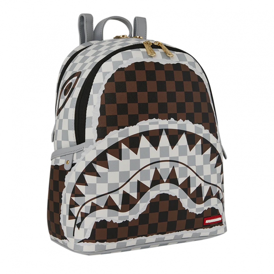 SPRAYGROUND Rucsac CREAM AND BROWN TEAR CHECK - vezi 2