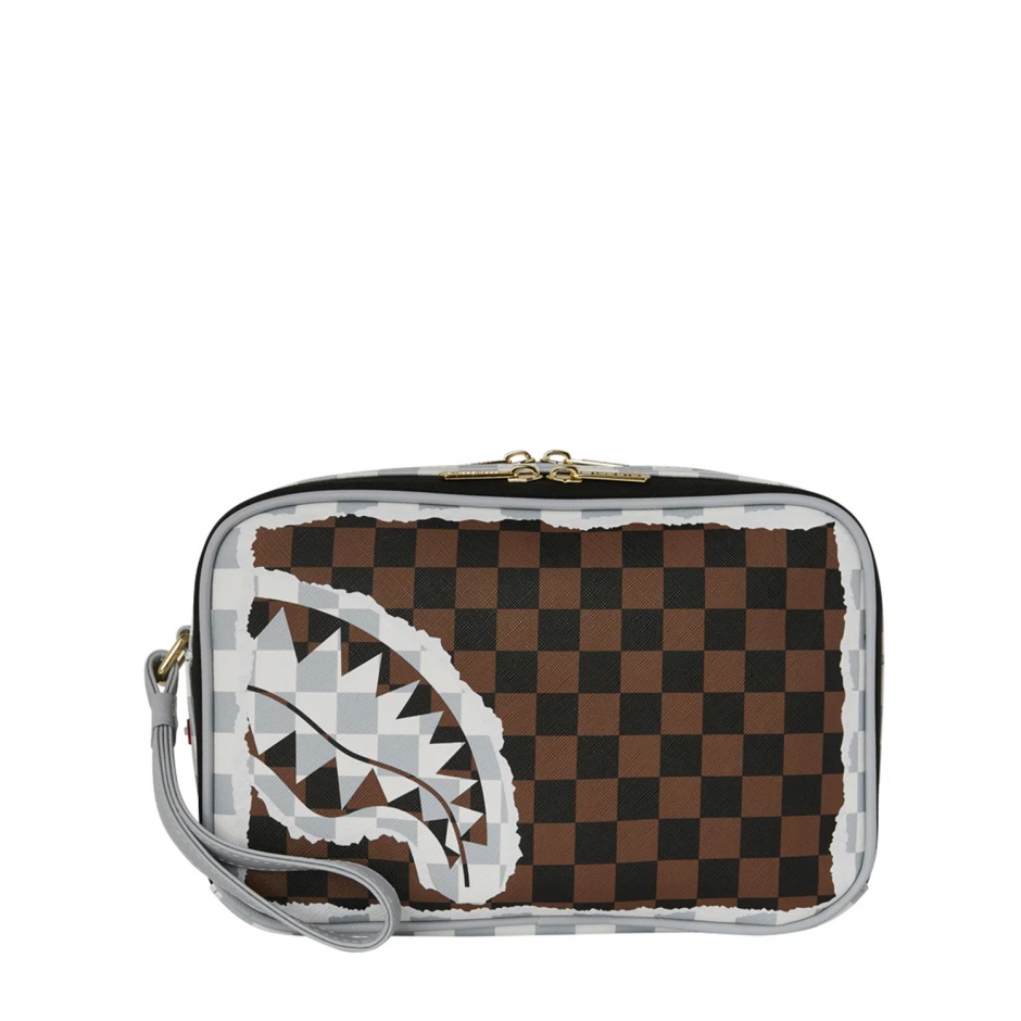 SPRAYGROUND Neseser / Trusă CREAM AND BROWN TEAR CHECK - vezi 1 - Pepina.ro SPRAYGROUND Neseser / Trusă CREAM AND BROWN TEAR CHECK - vezi 1