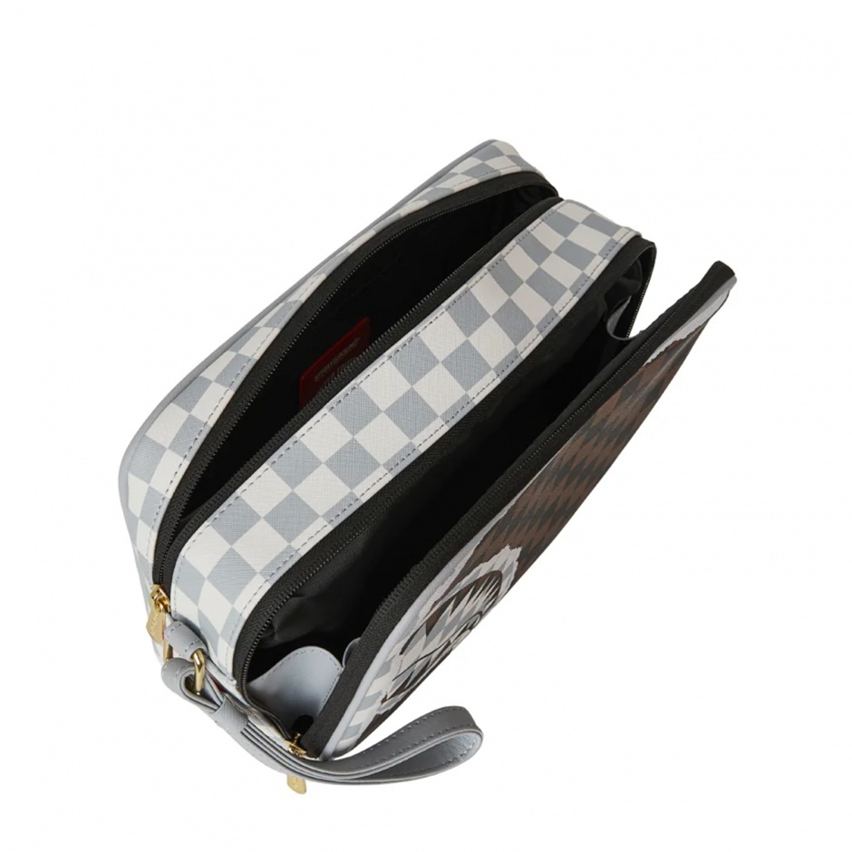 SPRAYGROUND Neseser / Trusă CREAM AND BROWN TEAR CHECK - vezi 3 - Pepina.ro SPRAYGROUND Neseser / Trusă CREAM AND BROWN TEAR CHECK - vezi 3