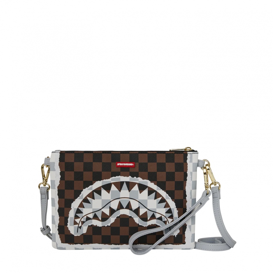 SPRAYGROUND Geantă de umăr CREAM AND BROWN TEAR CHECK - vezi 1 - Pepina.ro SPRAYGROUND Geantă de umăr CREAM AND BROWN TEAR CHECK - vezi 1