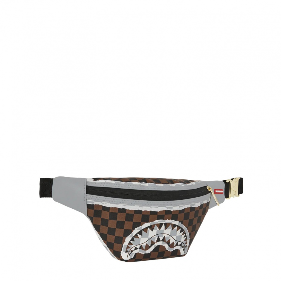 SPRAYGROUND Bersetă CREAM AND BROWN TEAR CHECK - vezi 2