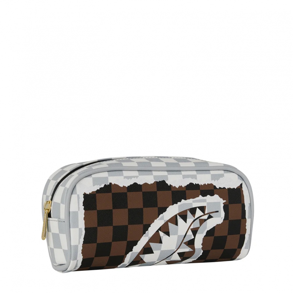 SPRAYGROUND Neseser / Trusă CREAM AND BROWN TEAR CHECK - vezi 2