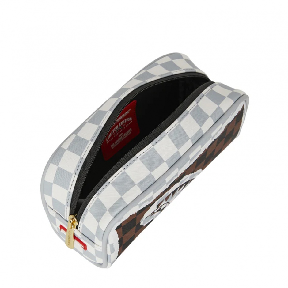 SPRAYGROUND Neseser / Trusă CREAM AND BROWN TEAR CHECK - vezi 3