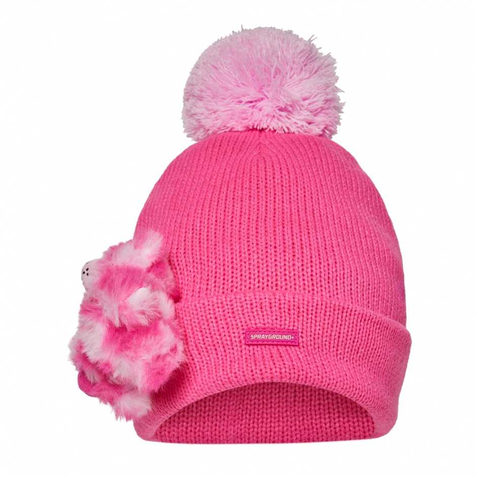 SPRAYGROUND Căciulă de iarnă PINK BEAR PUFF BEANIE - vezi 1