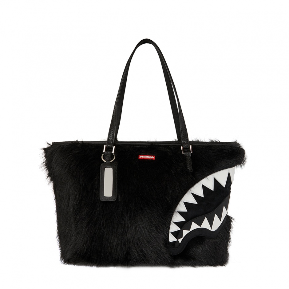 SPRAYGROUND Geantă FUR CRAY BLACK - vezi 1
