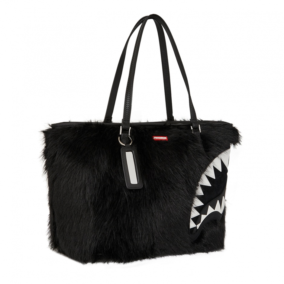 SPRAYGROUND Geantă FUR CRAY BLACK - vezi 2