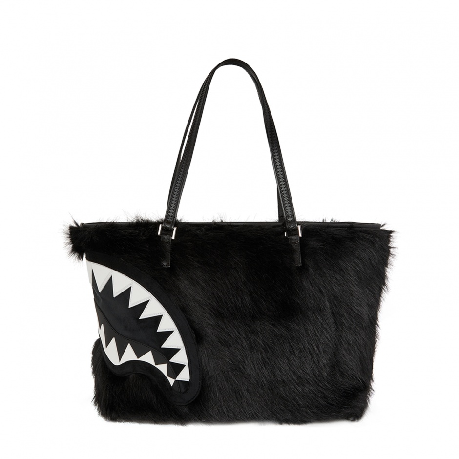 SPRAYGROUND Geantă FUR CRAY BLACK - vezi 3