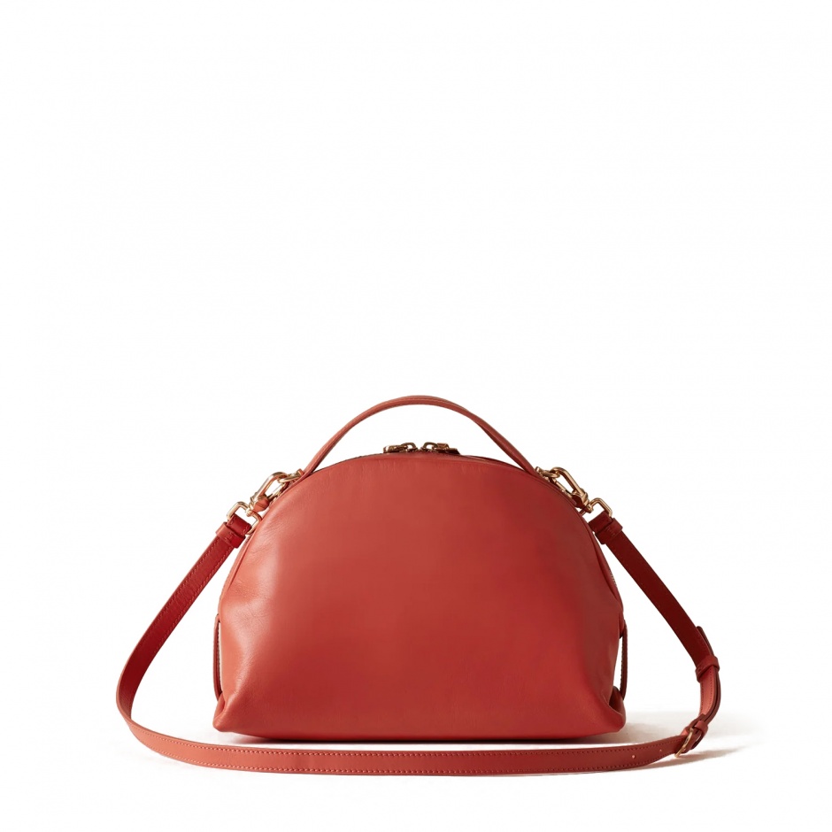 BORBONESE Geantă damă roșie Bowler - vezi 3