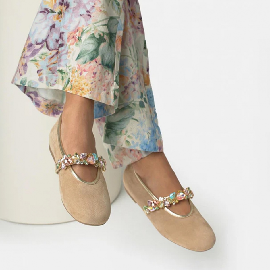 Alma En Pena Balerini damă bej cu cristale - vezi 5 - Pepina.ro Alma En Pena Balerini damă bej cu cristale - vezi 5