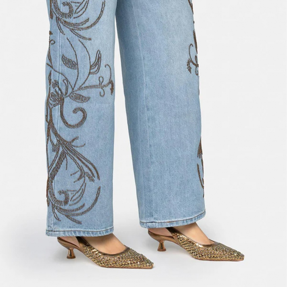 Alma En Pena Pantofi damă aurii cu cristale - vezi 4 - Pepina.ro Alma En Pena Pantofi damă aurii cu cristale - vezi 4