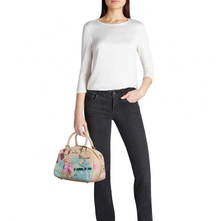 Braccialini Geantă damă bej Allround - vezi 4