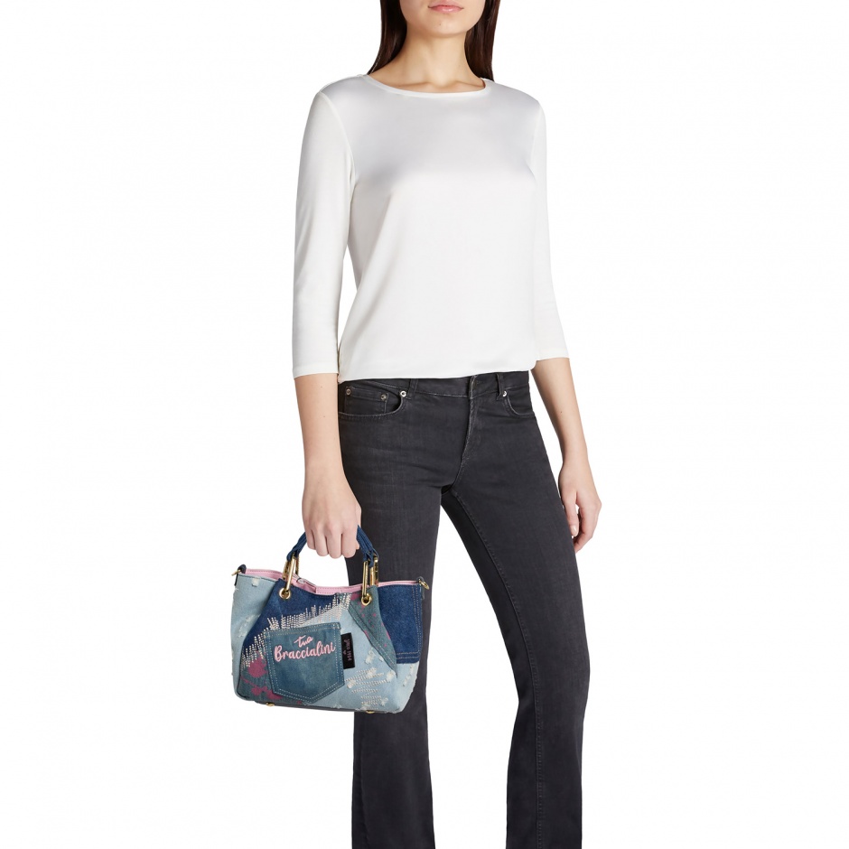 Braccialini Geantă damă din denim Amy Jeans - vezi 5