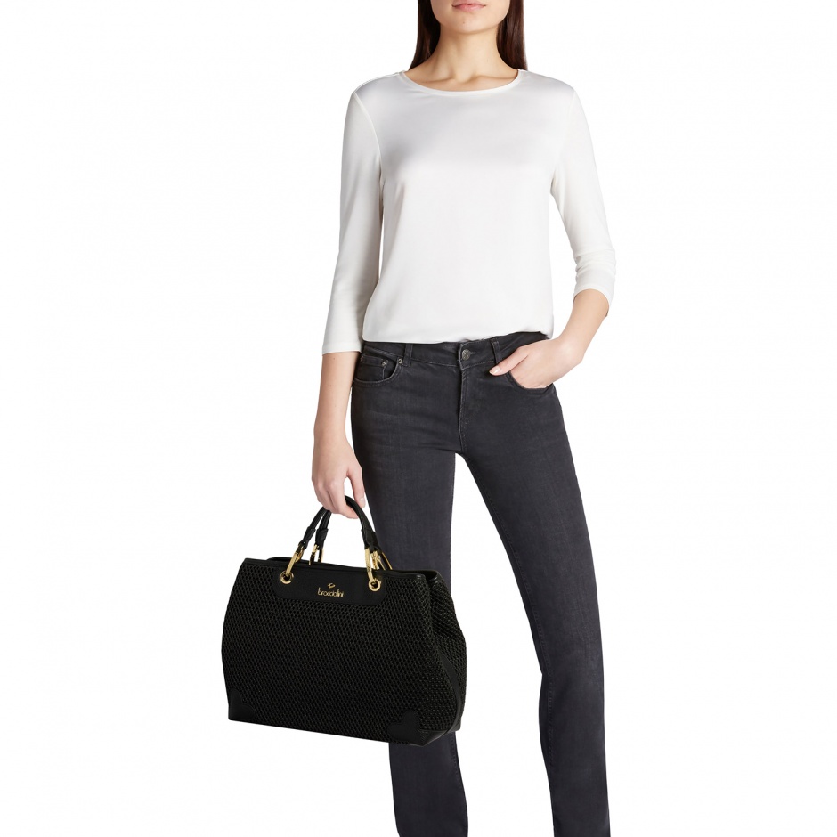 Braccialini Geantă damă neagră Beth Tricot - vezi 4