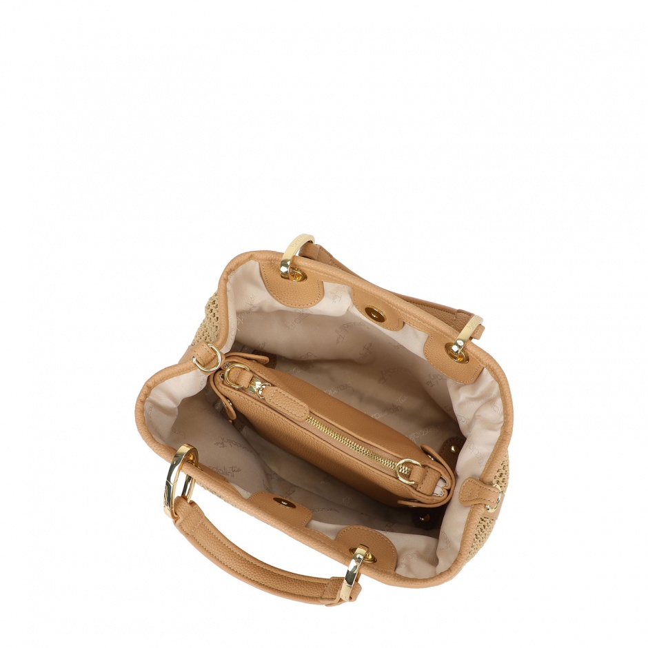 Braccialini Geantă damă bej împletită Beth Tricot - vezi 3