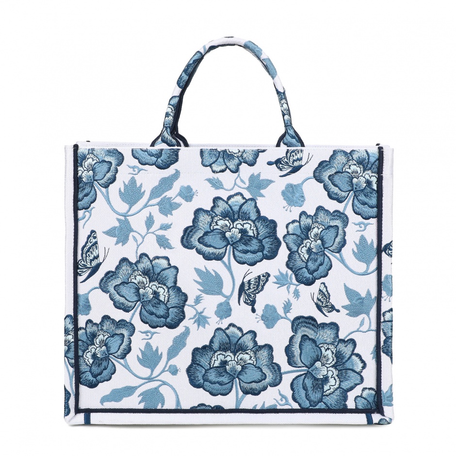 Braccialini Geantă damă bleumarin cu broderie Queen - vezi 3