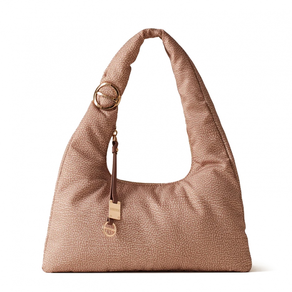 BORBONESE Geantă hobo damă bej TWINNIE - vezi 1