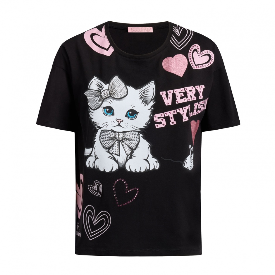 Braccialini Trucou negru damă T-shirt lt - vezi 1