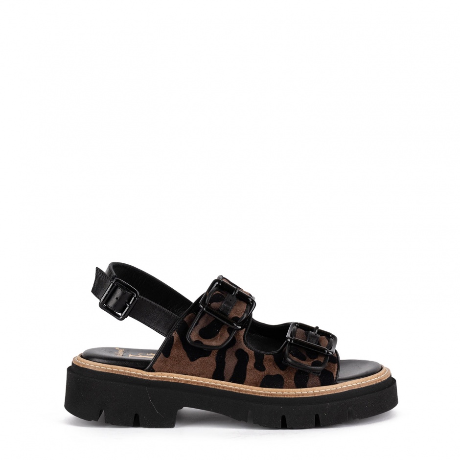 Luca Grossi Sandale damă negri leopard - vezi 1