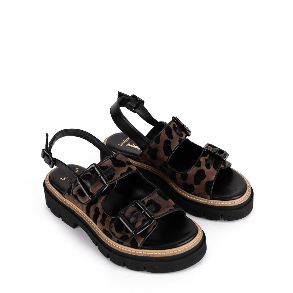 Luca Grossi Sandale damă negri leopard - vezi 2