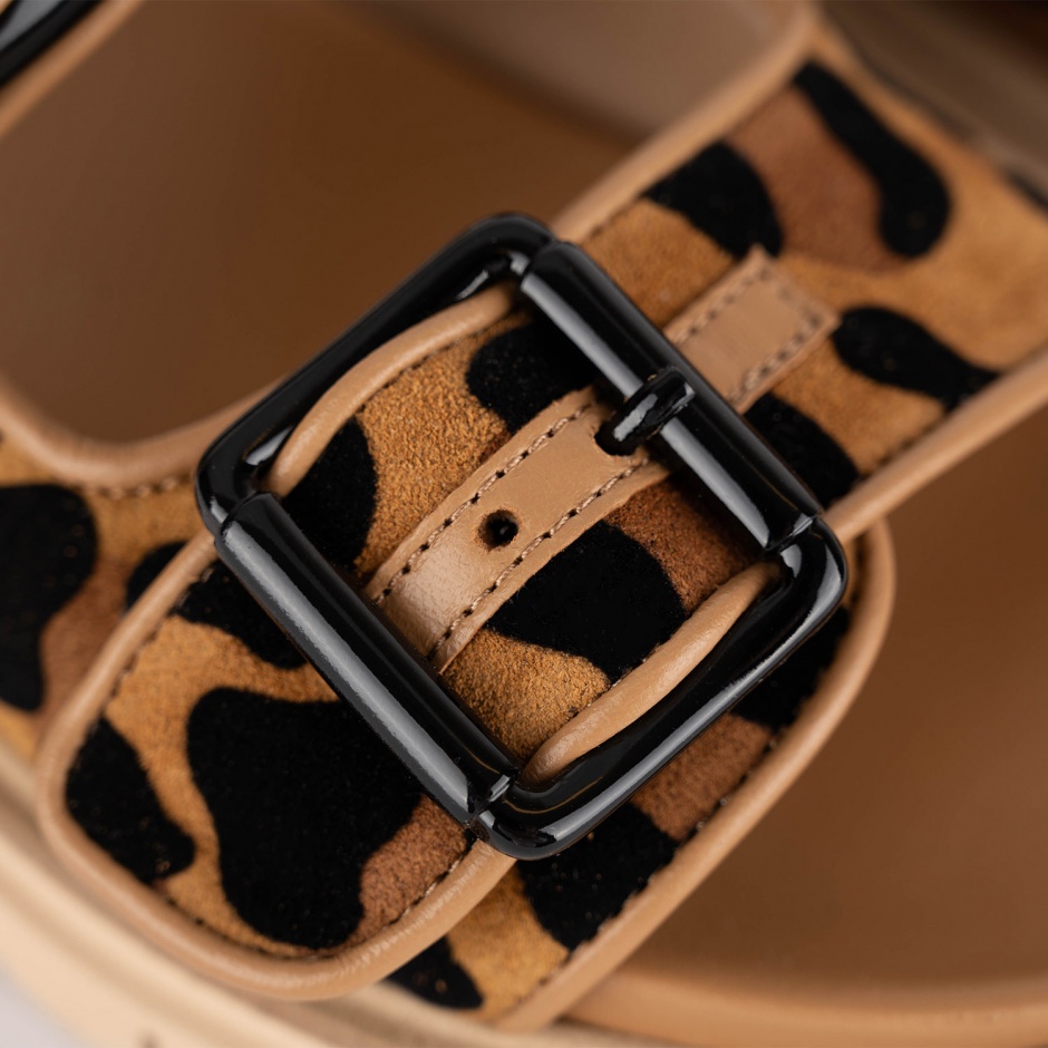 Luca Grossi Sandale damă bej leopard - vezi 3