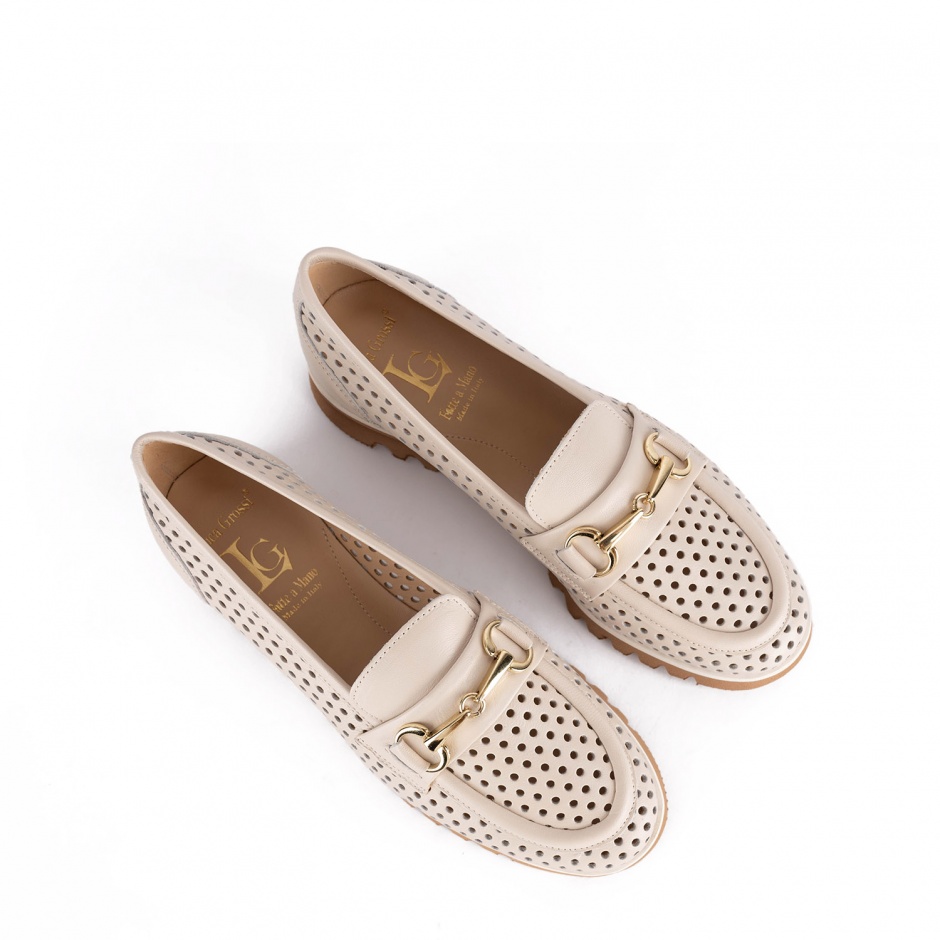 Luca Grossi Mocasini damă bej - vezi 3