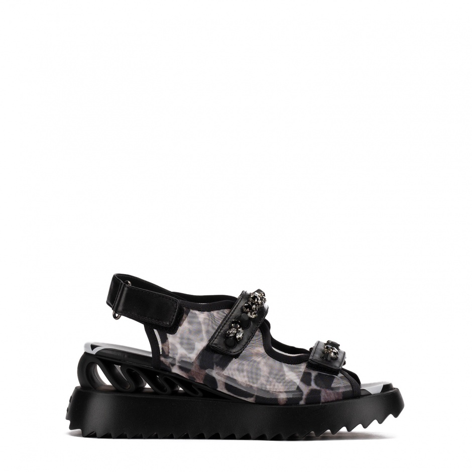 Le Silla Sandale negre damă cu imprimeu - vezi 1
