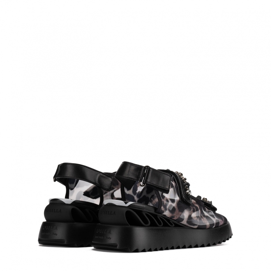 Le Silla Sandale negre damă cu imprimeu - vezi 3