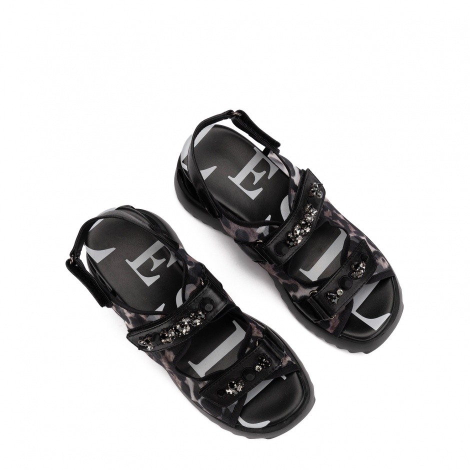 Le Silla Sandale negre damă cu imprimeu - vezi 4