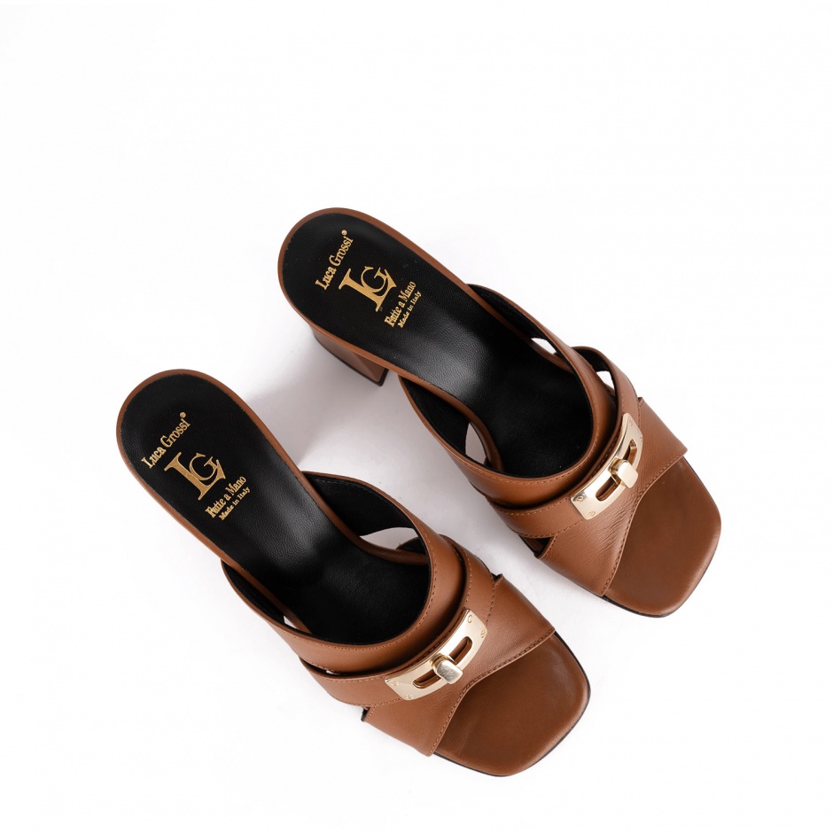 Luca Grossi Papuci damă maro cu toc - vezi 3