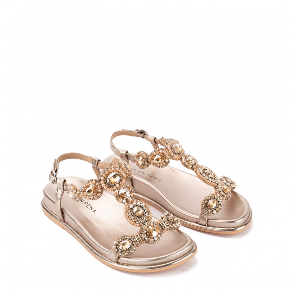 Alma En Pena Sandale aurii damă cu cristale - vezi 2 - Pepina.ro Alma En Pena Sandale aurii damă cu cristale - vezi 2