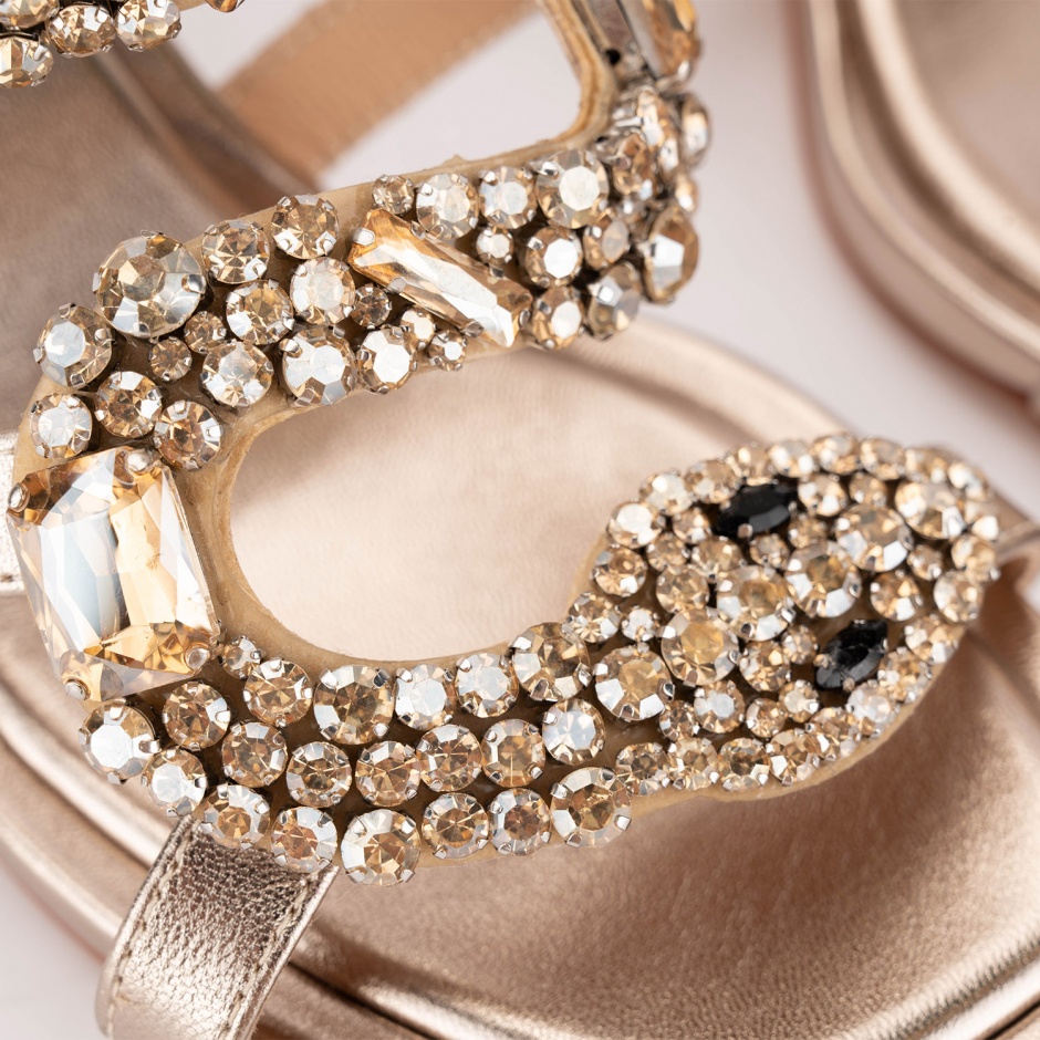 ALMA EN PENA Sandale damă piele aurie - vezi 3