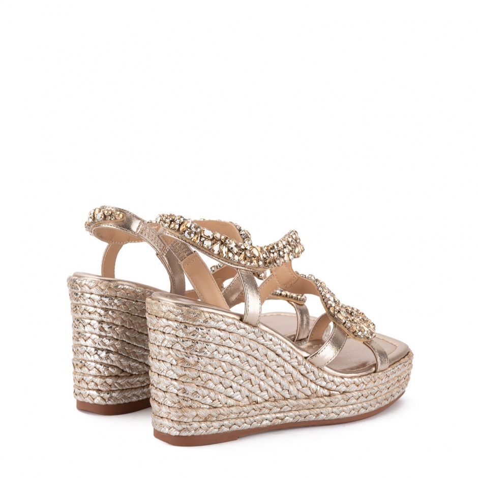 Alma En Pena Sandale damă aurii cu platformă - vezi 3