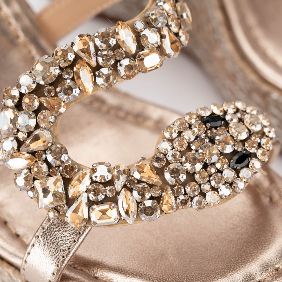 Alma En Pena Sandale damă aurii cu platformă - vezi 4