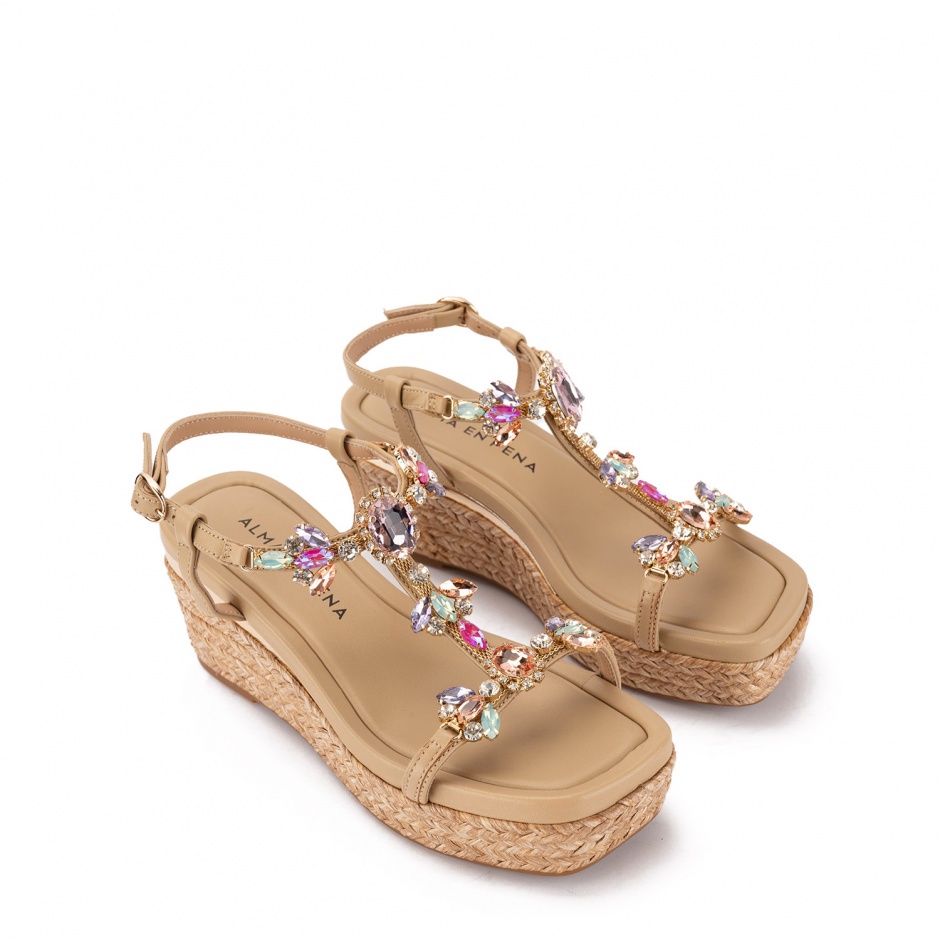 Alma En Pena Sandale damă bej cu platformă - vezi 2