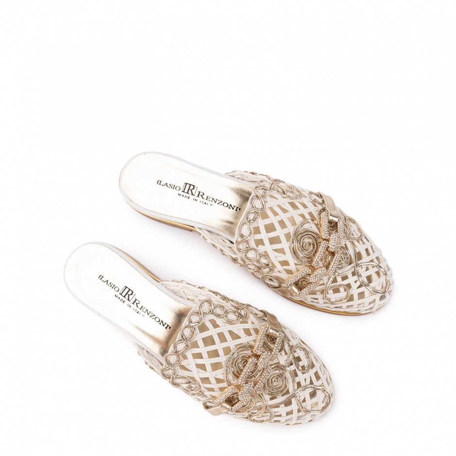 RENZONI Papuci damă albi - vezi 3