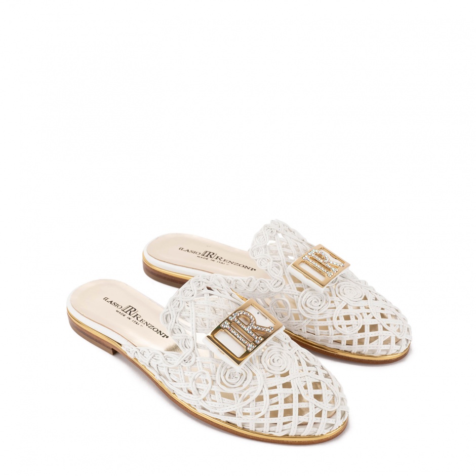 RENZONI Papuci damă albi - vezi 2