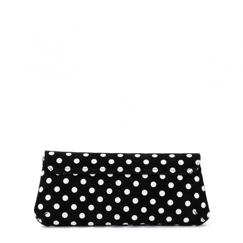 RENZONI Clutch damă negru cu buline - vezi 3
