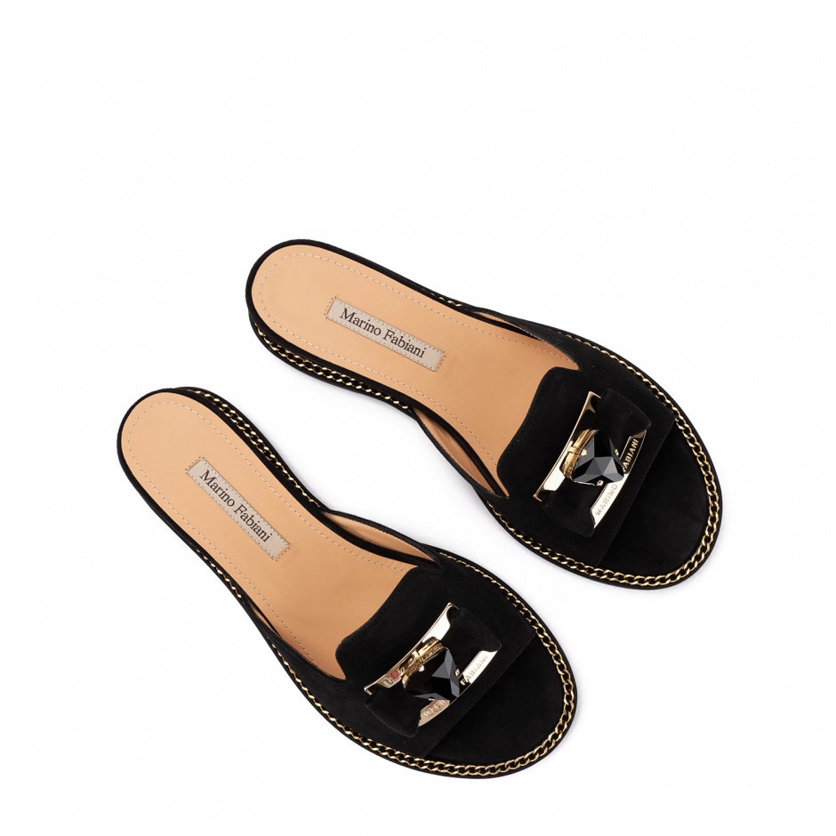 Marino Fabiani Papuci damă negri cu platformă - vezi 3