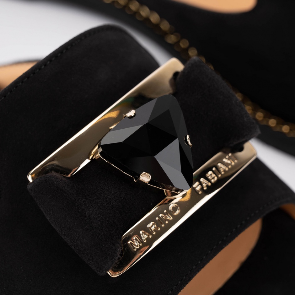 Marino Fabiani Papuci damă negri cu platformă - vezi 4