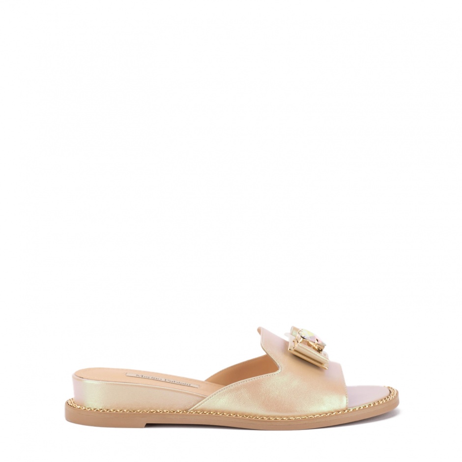 Marino Fabiani Papuci damă bej cu platformă - vezi 1