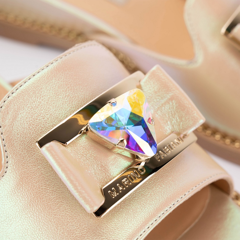 Marino Fabiani Papuci damă bej cu platformă - vezi 4