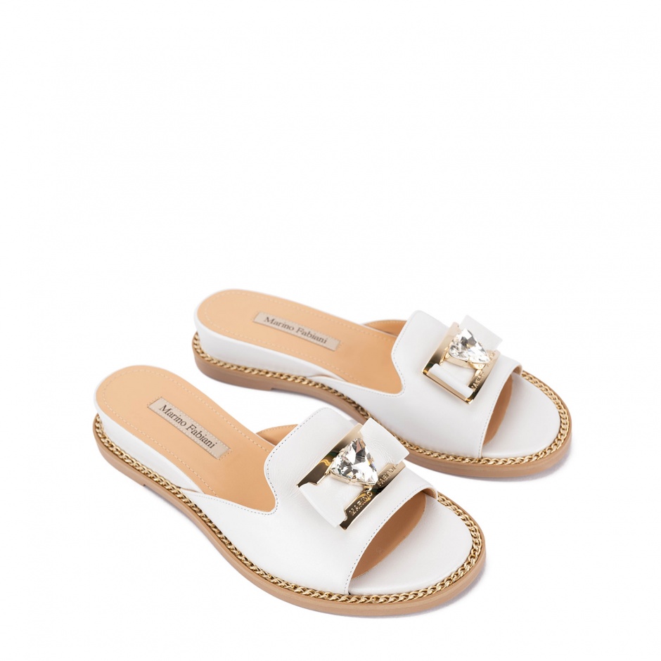 Marino Fabiani Papuci damă albi cu platformă - vezi 2