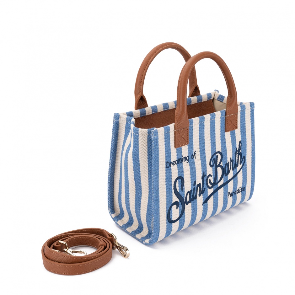 SAINT BARTH Geantă damă în dungi Vanity - vezi 2