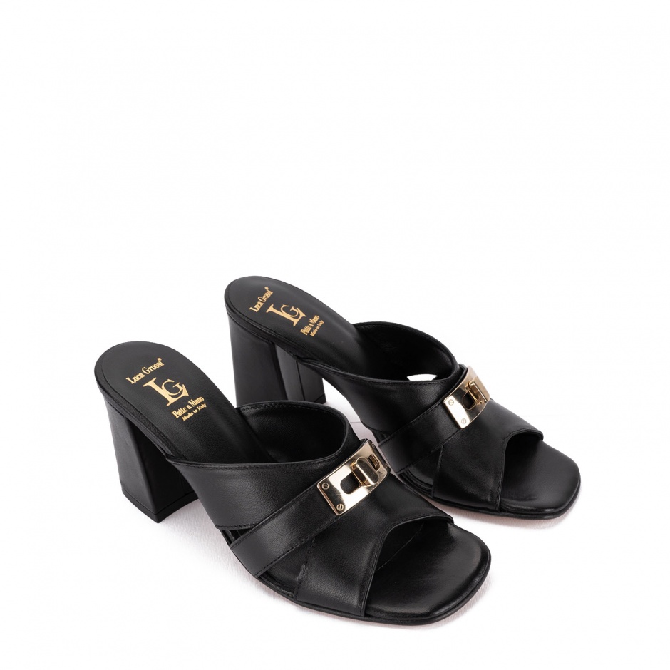 Luca Grossi Papuci damă negri cu toc - vezi 2