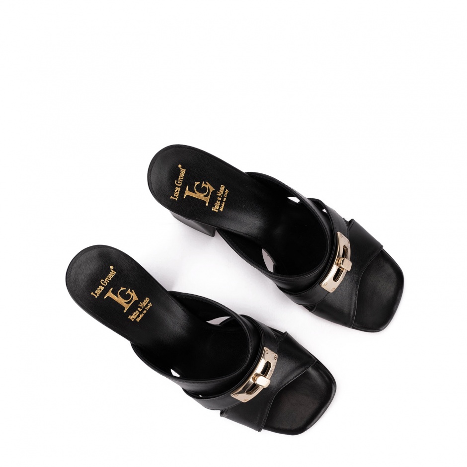 Luca Grossi Papuci damă negri cu toc - vezi 3