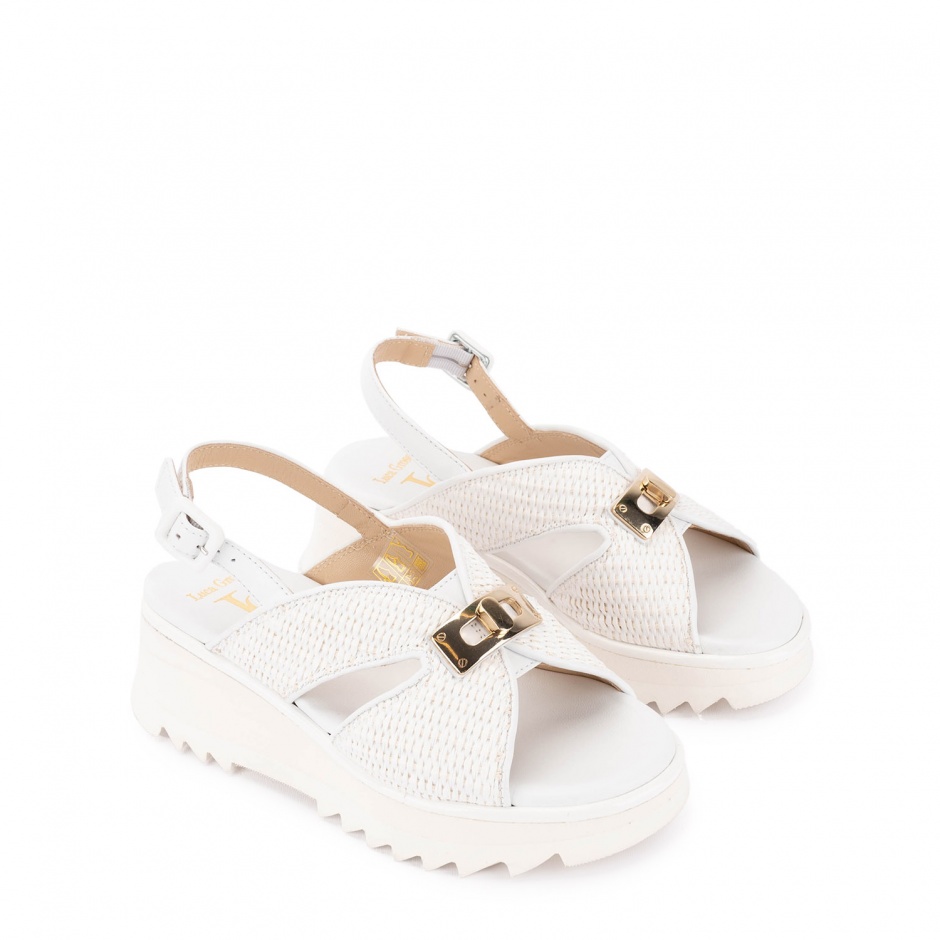 Luca Grossi Sandale damă albe cu platformă - vezi 2