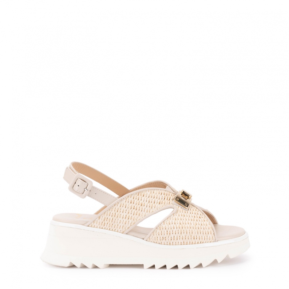 Luca Grossi Sandale damă bej cu platformă - vezi 1 - Pepina.ro Luca Grossi Sandale damă bej cu platformă - vezi 1