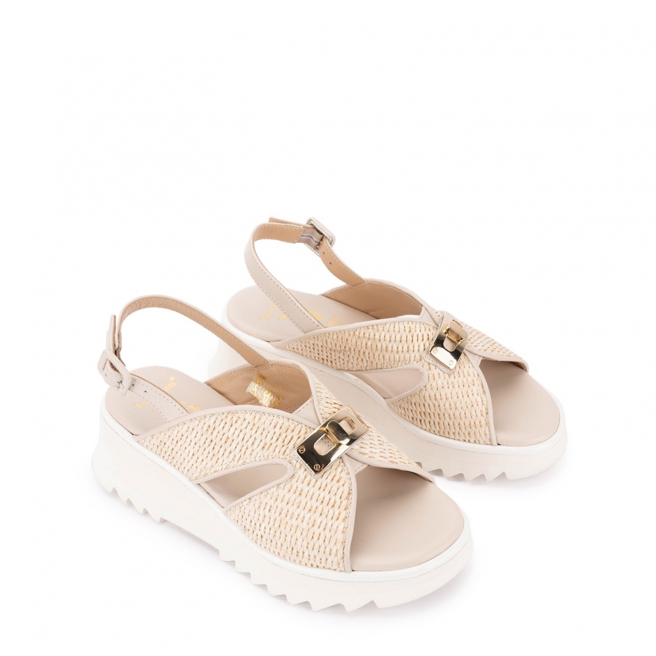 Luca Grossi Sandale damă bej cu platformă - vezi 2 - Pepina.ro Luca Grossi Sandale damă bej cu platformă - vezi 2